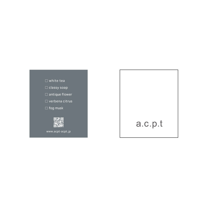 アクプット 香りサンプル ｜ a.c.p.t official